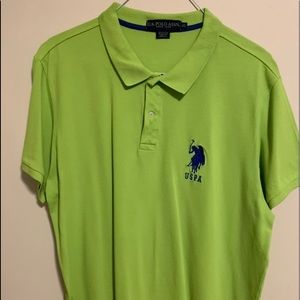 US polo lime green short sleeve polo style shirt.  Size: XXL